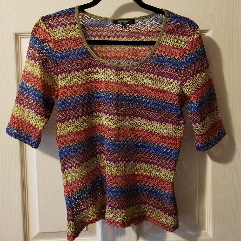 Kare Kane Lifestyles Multicolor Crochet Top